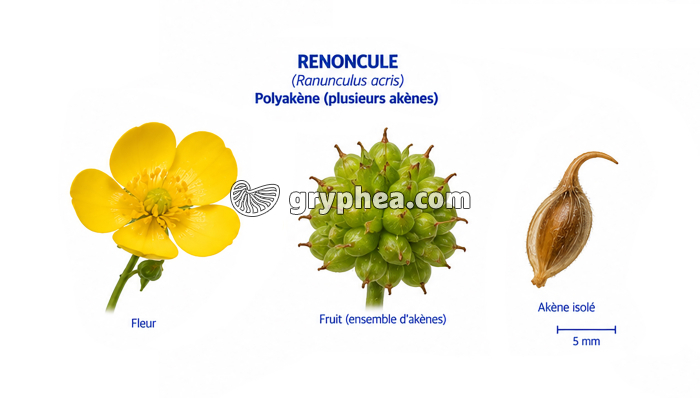 Fruit de la Renoncule - gryphea.com